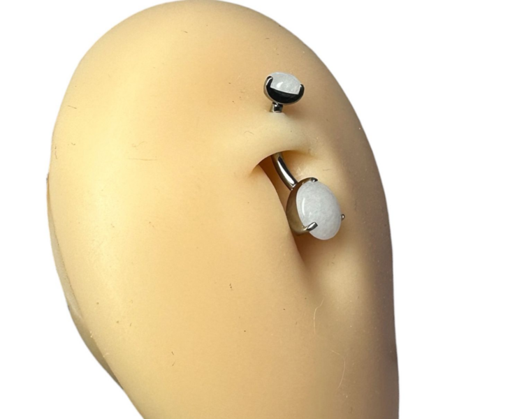 Navel ombligo Jade Blanco (cod 200)