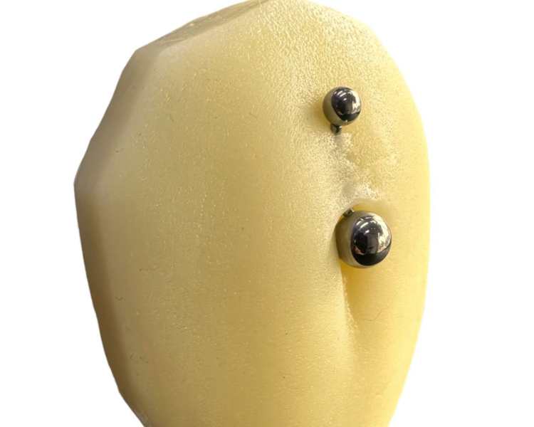 Navel ombligo plateado completo básico (Cod 349)