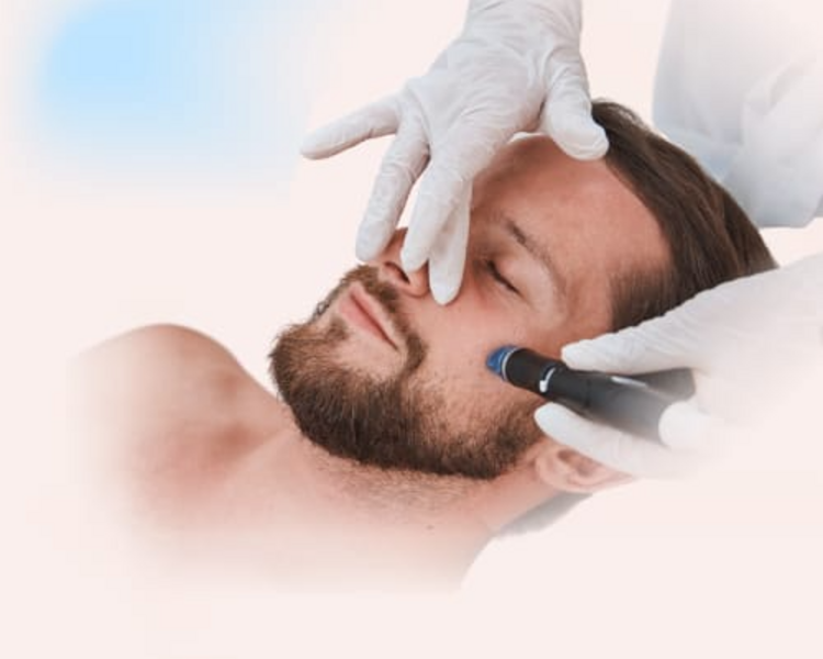 Limpieza de piel grasosa de la cara y punto negro