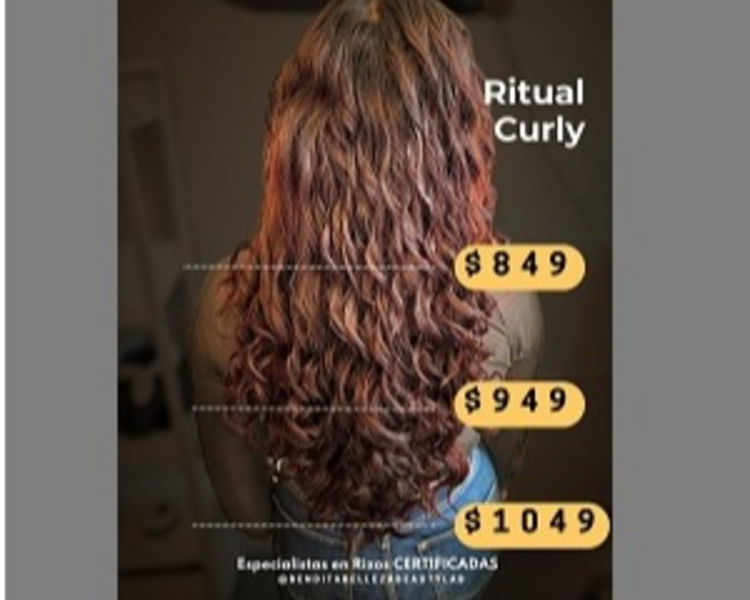 PROMO Ritual Curly Básico (corte en seco, diagnóstico capilar, explicación de método curly, detox, mascarilla, definición con secado) MAS SOLICITADO