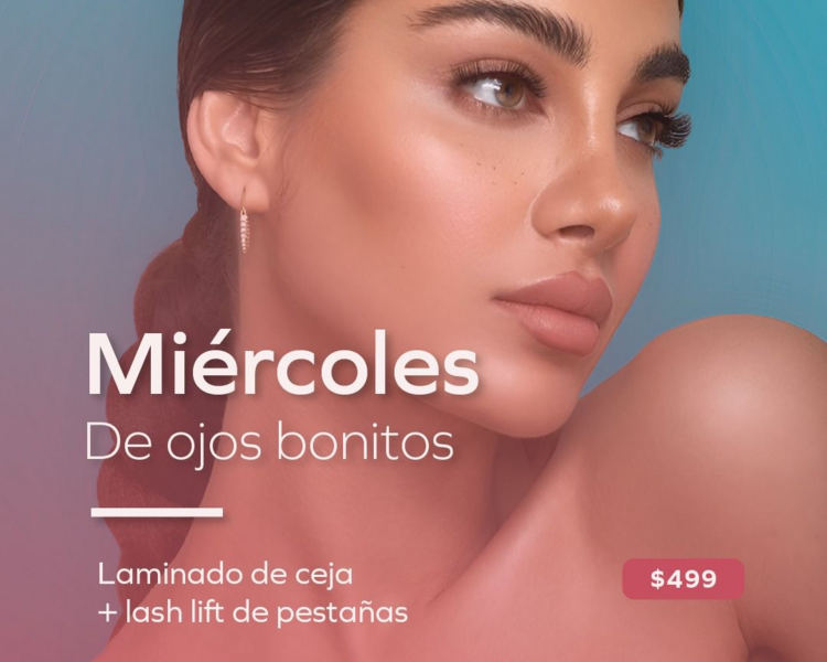 MIERCOLES Pestañas mink+laminado de ceja 