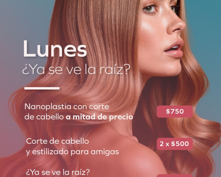LUNES Nanoplastia+ corte de cabello  a mitad de precio
