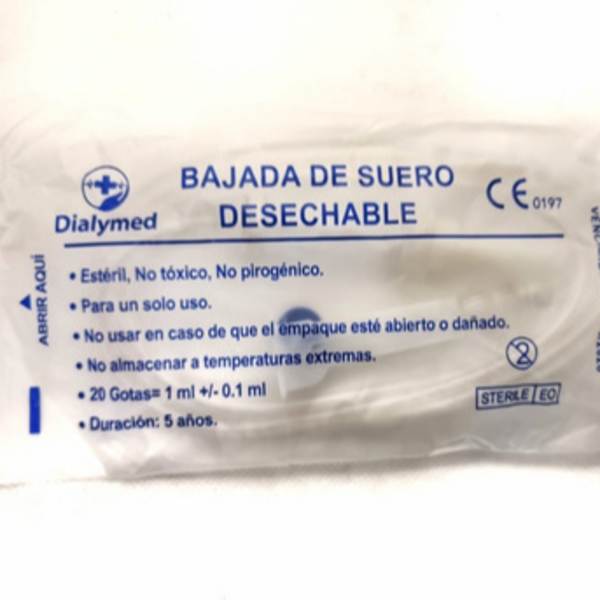 BAJADA DE SUERO MACROGOTA CON VENTEO 20GT