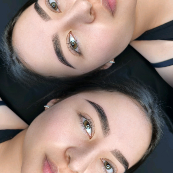 Diseño de cejas + epilacion con hilo + sombreado temporal con  henna