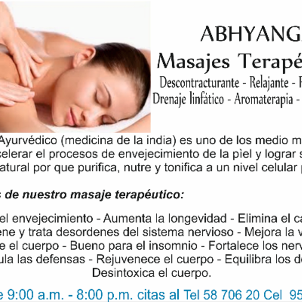 Masaje holistico 1hr