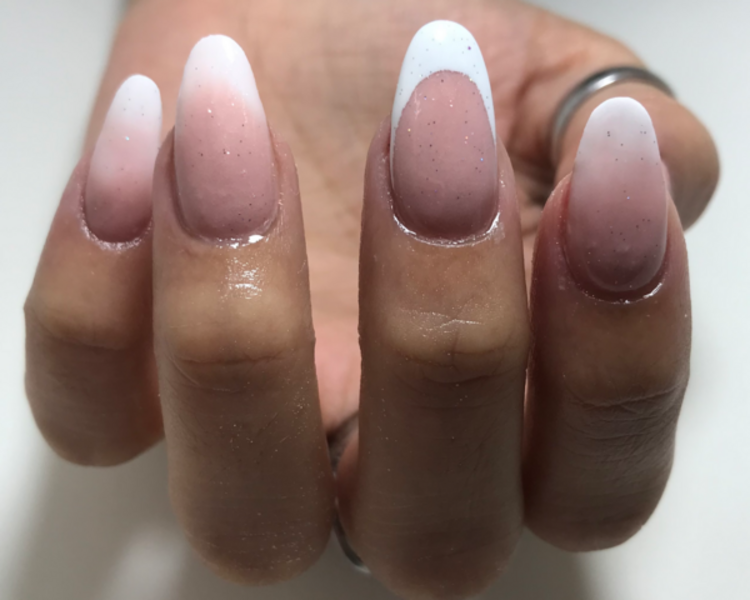 Esculpidas acrílicas Baby Boomer/Baby Glam