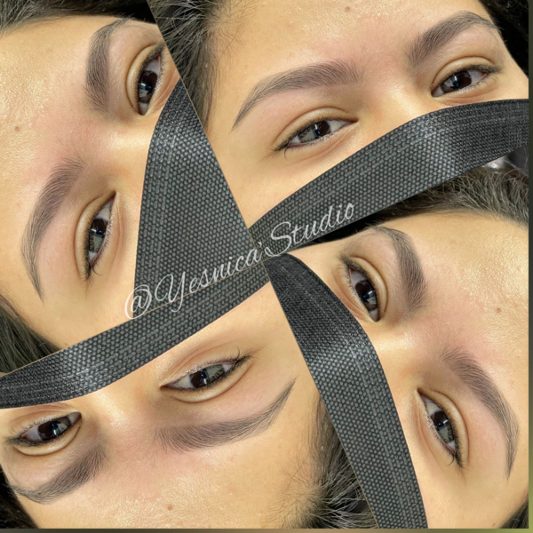 Epilación de cejas con hilo hindu