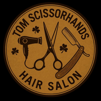 TOM SCISSORHANDS HAIR SALON logo