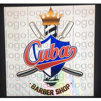 Cuba barber shop logo
