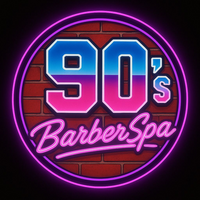 90s barber spa logo