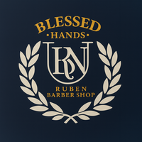 BLESSED HANDS RUBEN BARBER SHOP logo
