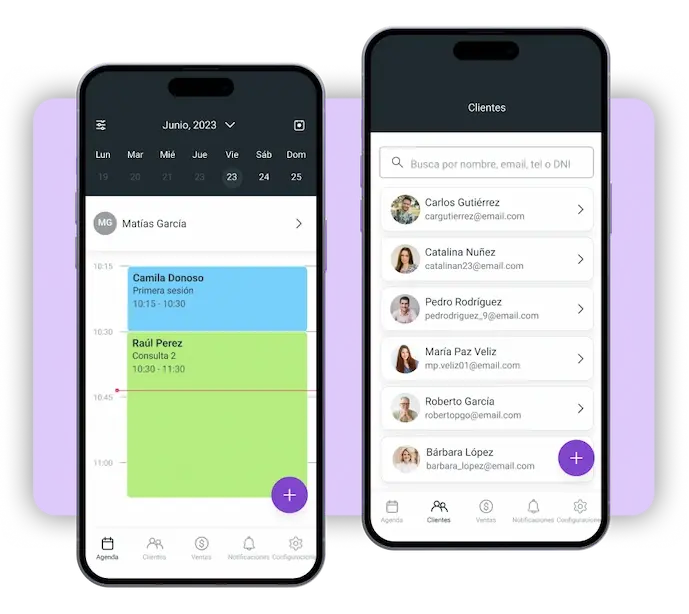 Ejemplo de agenda virtual multidispositivo